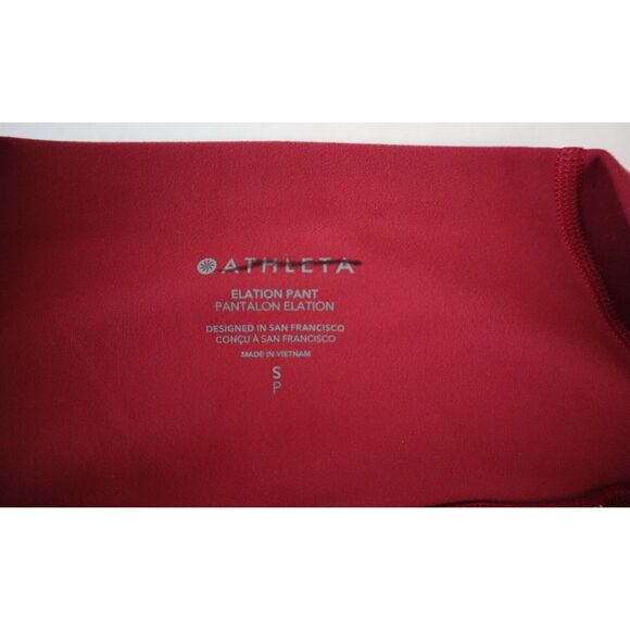 Athleta 533562-03 Women's Sz Small Burgundy Semi-Fitted Elation Pants - Picture 4 of 10